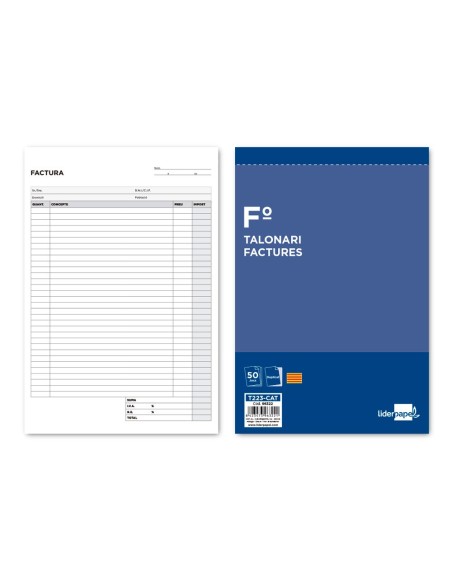 TALONARIO FACTURAS FL.-C/IVA- 223-CAT DUPLICADO TEXTO EN CATALAN TALONARIO FACTURAS FL.-C/IVA- 223-CAT DUPLICADO TEXTO EN CATALAN