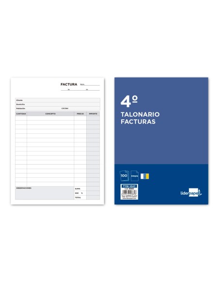 TALONARIO FACTURAS 4º C/IMPUESTO IGIC- 116 TALONARIO FACTURAS 4º C/IMPUESTO IGIC- 116