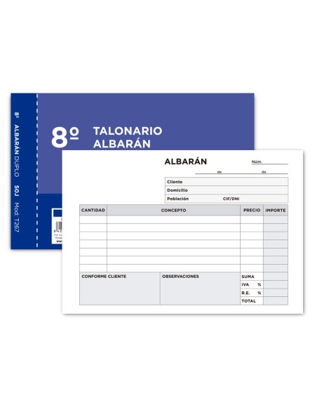 TALONARIO LIDERPAPEL ALBARAN OCTAVO DUPLICADO APAISADO**27001069 TALONARIO LIDERPAPEL ALBARAN OCTAVO DUPLICADO APAISADO**27001069