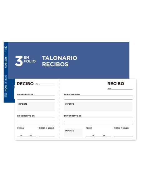 TALONARIO RECIBOS TRES EN FL.105 TALONARIO RECIBOS TRES EN FL.105