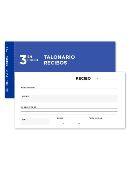 TALONARIO RECIBOS TRES EN FL.APAISADO 136 SIN MATRIZ TALONARIO RECIBOS TRES EN FL.APAISADO 136 SIN MATRIZ