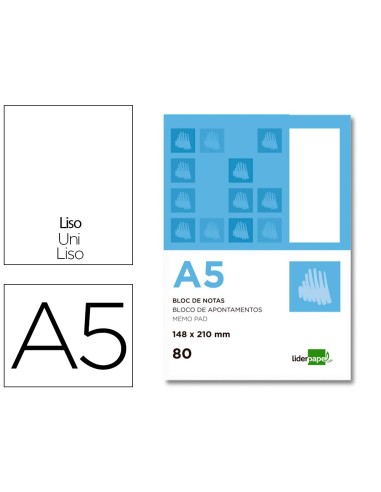 BLOC NOTAS PERFORADO 4º AP.80 H LISO