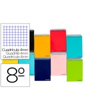 CUADERNO ESP. SMART A6 APAISADO T.BLANDA 4MM 80H. 60GR. SURT.