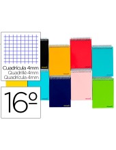 CUADERNO ESP.SMART A8 APAISADO T.BLANDA 4MM 80H.60GR. COL.SURT.*00728