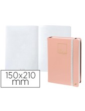 CUADERNO QUO VADIS INFINITE DOTS 15X21 CM 224H. T.SIMILPIEL ROSA