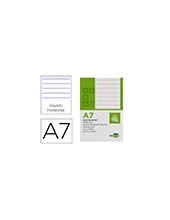 BLOC NOTAS LIDERPAPEL A7 HORIZONTAL 80H. 60GR. PERFORADO 2