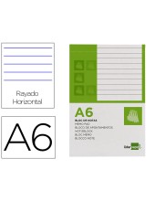 BLOC NOTAS LIDERPAPEL A6 HORIZONTAL 80H. 60GR. PERFORADO