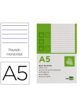 BLOC NOTAS LIDERPAPEL A5 HORIZONTAL 80H. 60GR. PERFORADO