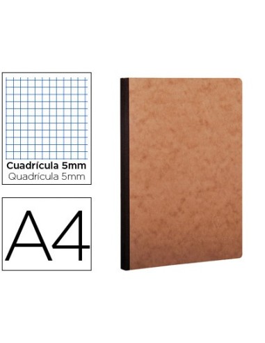 CUADERNO COSIDO AGE-BAG A4 T.CARTON 5MM.96H. 90GR. HAVANA