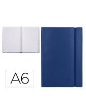 CUADERNO GRAP. LIDERPAPEL INDICE A6 4MM 120H. 70GR. AZ. C/GOMA