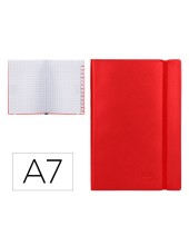 CUADERNO GRAP. LIDERPAPEL INDICE A7 4MM 120H. 70GR.RJ. C/GOMA