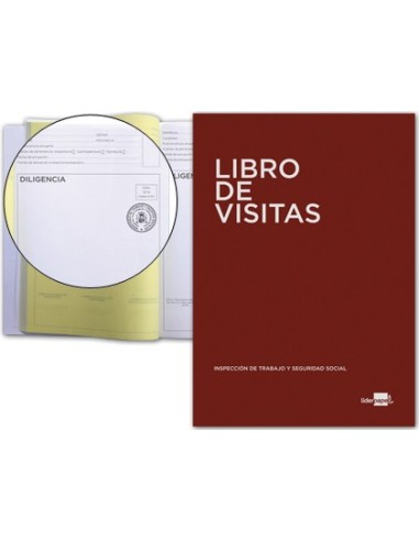 LIBRO DIN A4 100 H REGISTRO VISITAS LA INSPECCION TRABAJO