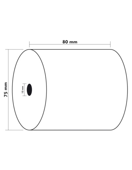 ROLLO SUMADORA EXACOMPTA TERMICO 80MM X 80MM 44 G/M2