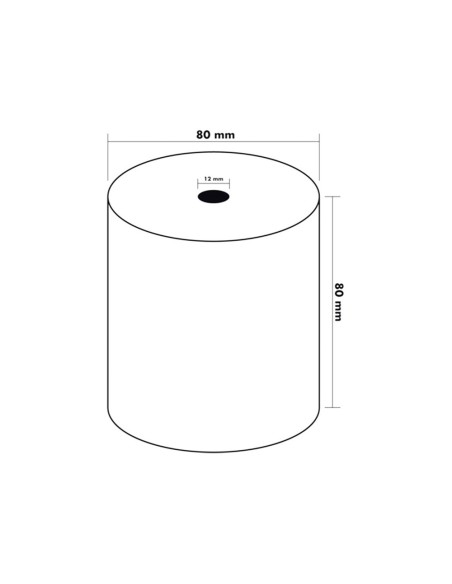 ROLLO SUMADORA TERMICO Q-CON.80 MM ANCHO X 80 MM DIAMETRO
