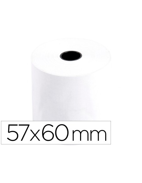 ROLLO SUMADORA TERMICO Q-CON.57MM ANCHO X 60MM SIN BISFENOL 70 G/M2 ROLLO SUMADORA TERMICO Q-CON.57MM ANCHO X 60MM SIN BISFENOL 70 G/M2