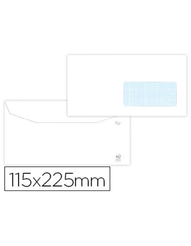 SOBRE BL.115X225 MM V/D TRAPEZODIAL ENGOMADA PAPEL OFFSET 80GR C.500