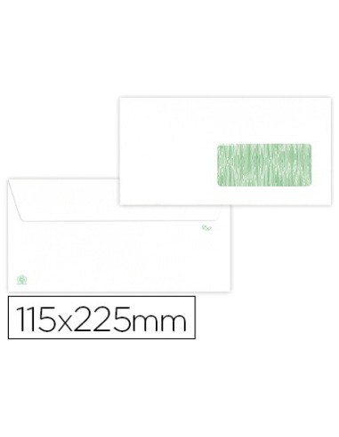 SOBRE BL.115X225 MM V/D SOLAPA TIRA SILICONA PAPEL RECI.90GR C.500