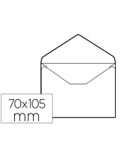 SOBRE N.0 BLANCO TARJETA VISITA 75X110MM SIN ENGOMAR CAJA 100 UDS.