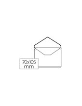 SOBRE N.0 BLANCO TARJETA VISITA 75X110MM SIN ENGOMAR CAJA 100 UDS. 2