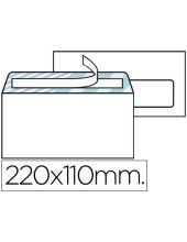 SOBRE N.3 BLANCO DIN AMERICANO V/D 110X220MM TIRA SILICON 500UD