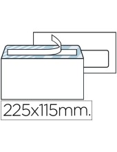 SOBRE N.4 BLANCO AMERICANO V/D 115X225MM TIRA SILICONA 500UD