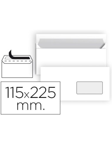 SOBRE LIDER.N 4 BLANCO AMERICANO V/D 115X225MMSILICONA 25UD.