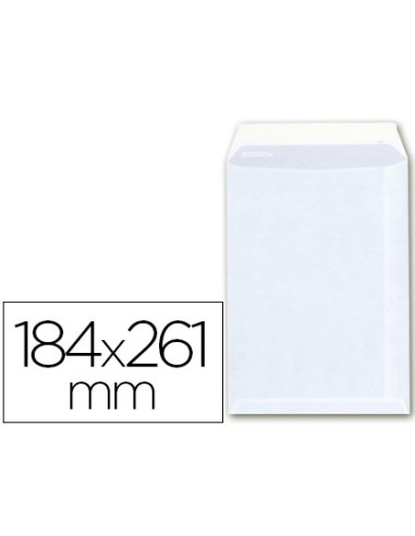 SOBRE AB-26 BOLSA OFF-SET BLANCO 184X261 MM TIRA SILICONA -CAJA 250