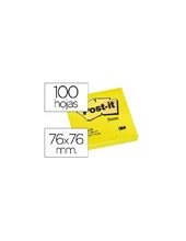 BLOC NOTAS ADH. POST-IT 76X76MM 100H. AM. NEON 2