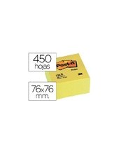 BLOC NOTAS ADH. POST-IT 76X76X45MM CUBO 450H. AM. 2