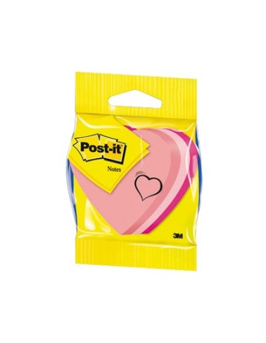 BLISTER PAPELERIA 3M 2007H CUBO NOTAS POST-IT TROQUELADO CORAZON 3 CO