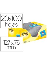 BLOC NOTAS ADH.QUITA PON POST-IT AM.76X127MM PK.PROMO 16+4 GRATIS