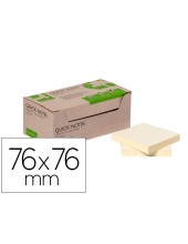 BLOC NOTAS ADH. QUITA PON Q-CON.76X76MM 100% PAPEL RE AM. CAJA CARTON