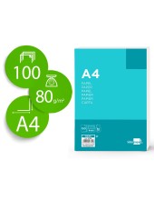 PAPEL DIN A4 80 GR CUADRO 4 MM SIN MARGEN P/100 SIN TAL.