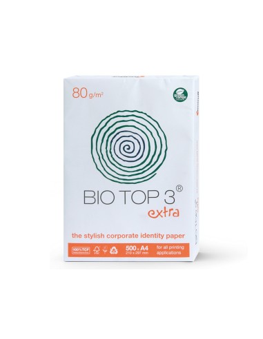 PAPEL FOTOCOPIADORA BIOTOP EXTRA ECOLOGICO DIN-A4 PAQUETE 500 HOJAS