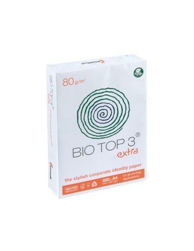 PAPEL FOTOCOPIADORA BIOTOP EXTRA ECOLOGICO DIN-A4 PAQUETE 500 HOJAS