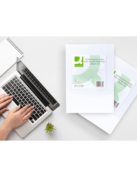PAPEL FOTOCOPIADORA Q-CON ULTRA WHITE DIN A4 120 GR.PAQUETE DE 250 H.