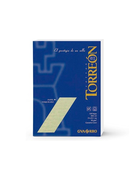 PAPEL TORREON BLANCO CREMA A4 90 GRS. PAQUETE 100