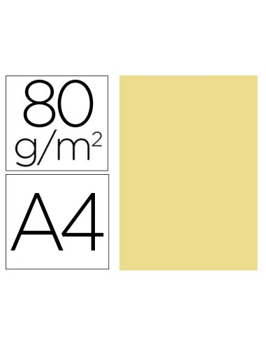 PAPEL COLOR DIN A4 80 GR AMARILLO PAQUETE 100 H.