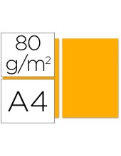 PAPEL COLOR DIN A4 80 GR NARANJA PAQUETE 100 H.