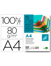 PAPEL COLOR DIN A4 80 GR PAQUETE 100 H.25 COL.SURT.