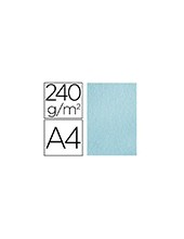 PAPEL COLOR LIDERPAPEL PERGAMINO A4 240G/M2 AZUL PACK 25 HOJAS 2