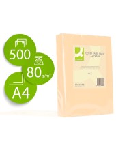 PAPEL COLOR Q-CONNECT DIN A4 80GR CREMA PAQ. 500 HOJAS**129974