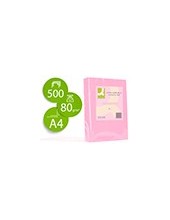 PAPEL COLOR Q-CONNECT DIN A4 80 GR ROSA PAQ. 500 HOJAS**130075 2
