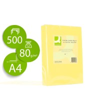 PAPEL COLOR Q-CONNECT DIN A4 80GR AM.PAQUETE DE 500 HOJAS