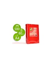 PAPEL COLOR Q-CONNECT DIN A4 80GR ROJO INTENSO PAQ 500 HOJAS**129956 2