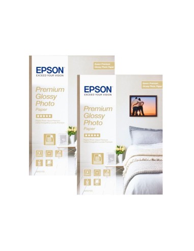 PAPEL FOTO EPSON PREMIUN GLOSSY PHOTO SATIN A4 PROMO 2 X 15H. 225 GR