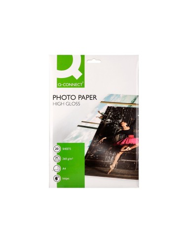 PAPEL Q-CON.FOTO GLOSSY KF02163 DIN A4 ALTA CALIDAD DIGITAL PHOTO PAR