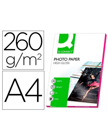 PAPEL Q-CON.FOTO GLOSSY DIN A4 ALTA CALIDAD DIGITAL PHOTO PARA INK BO