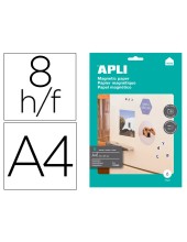 PAPEL MAGNETICO APLI BL A4 IMPRESORAS INKJET PAQUETE 8 HOJAS 10245