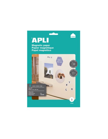 PAPEL MAGNETICO APLI BL A4 IMPRESORAS INKJET PAQUETE 8 HOJAS 10245